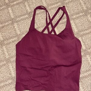 Women's Burgundy Workout Tanktop